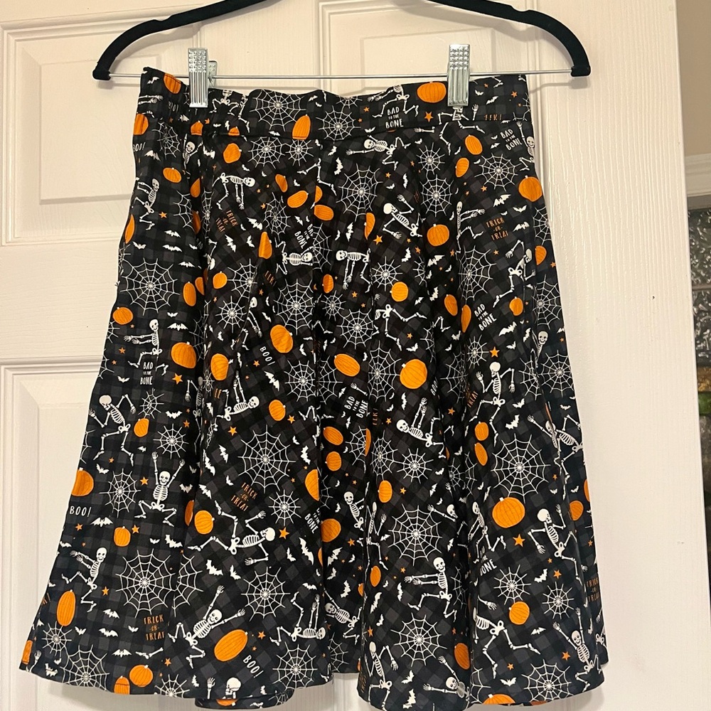 Halloween Themed Black and Orange Skirt
